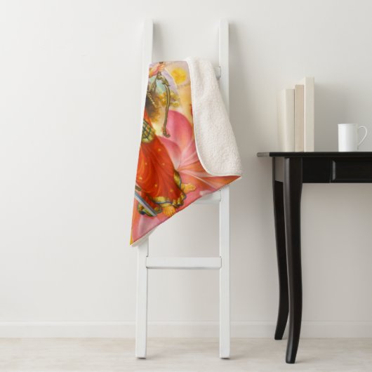 Couverture Sherpa Trois déesses hindous (En situation)