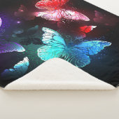 Couverture Sherpa Trois papillons brillants sur l'arrière - plan de (3/4)