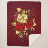 Couverture Sherpa Trois Roses de bijoux (Devant)