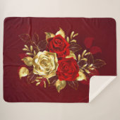 Couverture Sherpa Trois Roses de bijoux (Devant (Horizontal))