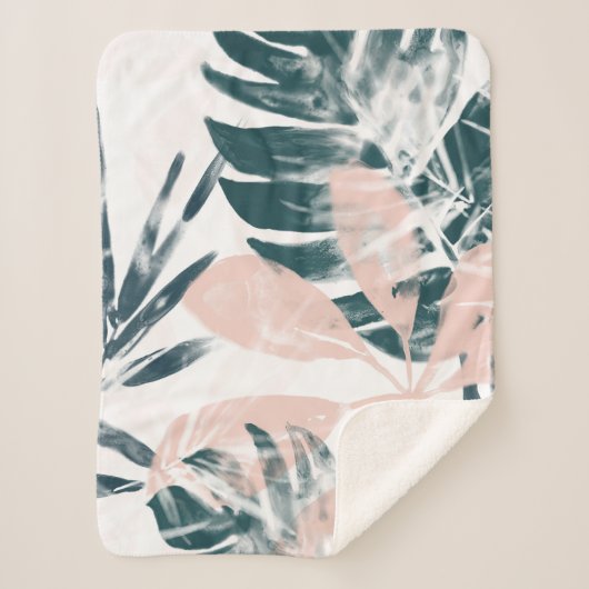 Couverture Sherpa Tropical Blush (Devant)