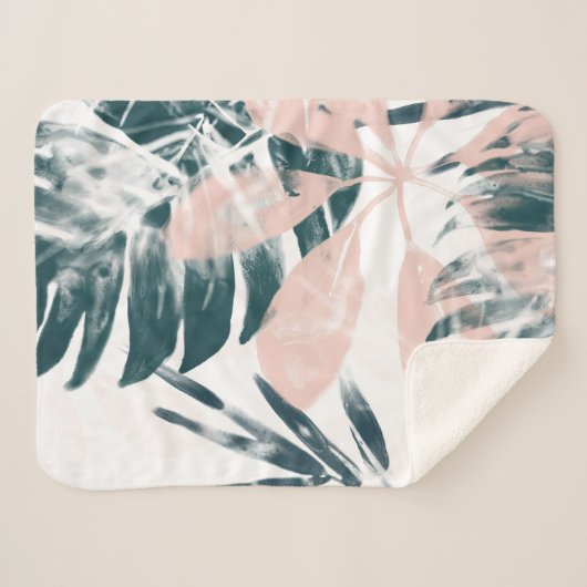 Couverture Sherpa Tropical Blush (Devant (Horizontal))