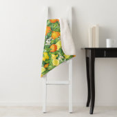 Couverture Sherpa Tropical Citrus Medley Watercolor Pattern (En situation)