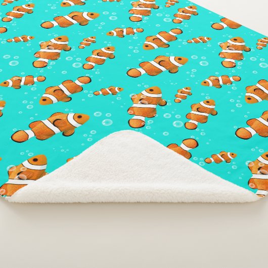 Couverture Sherpa Tropical Clownfish & Bubbles Motif (3/4)
