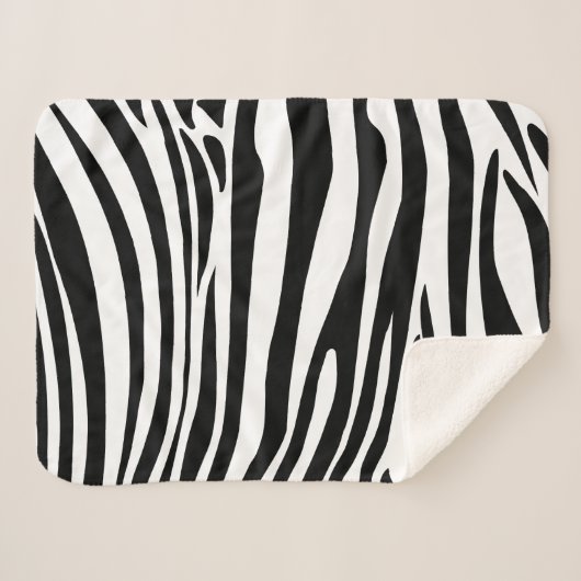 Couverture Sherpa Tropical Summer Zebra Stripes Motif tendance (Devant (Horizontal))