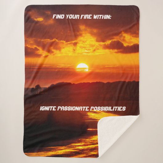 Couverture Sherpa "Trouvez Votre Feu Intérieur" (Devant)