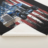 Couverture Sherpa Trucker American Flag Truck Driver Truck Driver Gi (3/4)