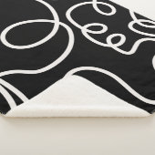 Couverture Sherpa Trucs De Brosse Abstrait Noir Et Blanc (3/4)