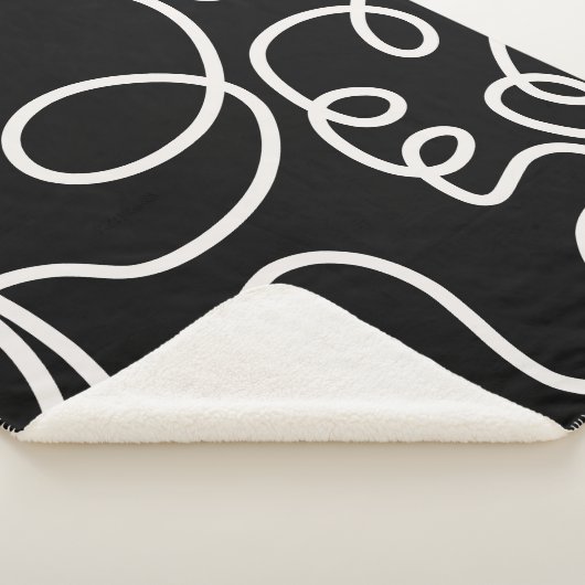 Couverture Sherpa Trucs De Brosse Abstrait Noir Et Blanc (3/4)