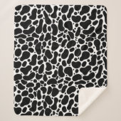 Couverture Sherpa Trucs de pinceau en ligne noire et blanche (Devant)