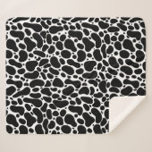 Couverture Sherpa Trucs de pinceau en ligne noire et blanche (Devant (Horizontal))