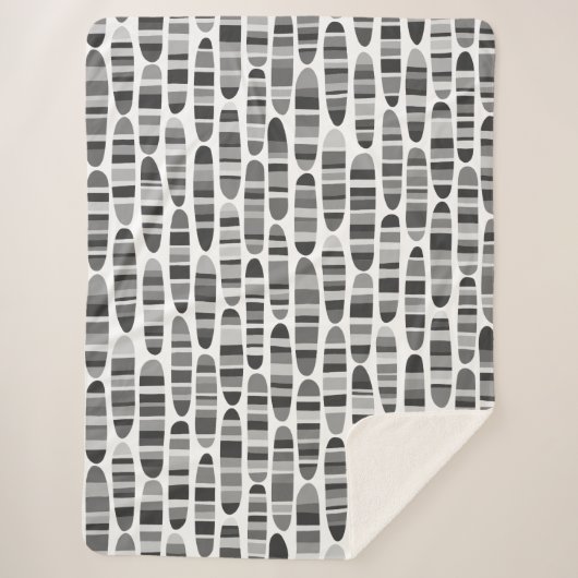 Couverture Sherpa Trucs de stripey 120123 - Noir et blanc (Devant)