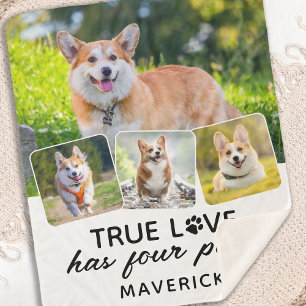 Couverture Sherpa True Love Amoureux des chiens Personnalisé 4 Photo