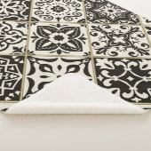 Couverture Sherpa Tuile en patchwork sans couture avec Islam, arabe, (3/4)