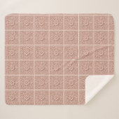 Couverture Sherpa tuiles Flora (Devant (Horizontal))
