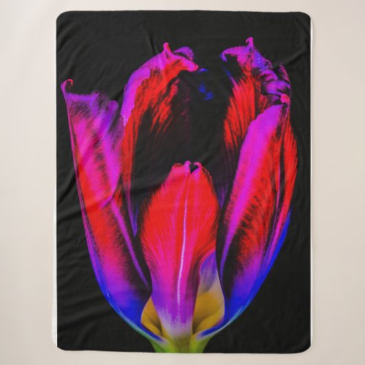 Couverture Sherpa Tulipe de Neon Glow (Devant)
