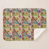 Couverture Sherpa Tulipes Abstraites et fleurs de printemps (Devant (Horizontal))