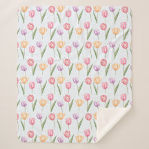 Tulipes Fleur Motif Aquarelle Coloré