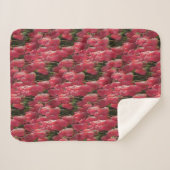 Couverture Sherpa Tulipes roses florales (Devant (Horizontal))
