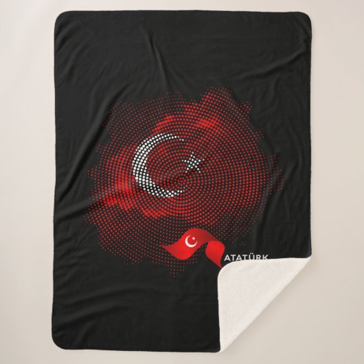Couverture Sherpa Turkey flag (Devant)