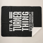 Couverture Sherpa Turner Nom personnalisé Anniversaire (Devant (Horizontal))