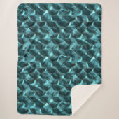 Couverture Sherpa Turquoise Bleu Vert Glam Abstrait Noël (Devant)