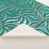 Couverture Sherpa Turquoise céramique mur textureabstract, archit (3/4)