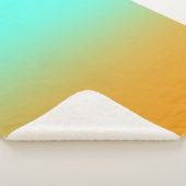 Couverture Sherpa Turquoise et or (3/4)