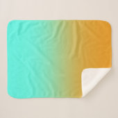 Couverture Sherpa Turquoise et or (Devant (Horizontal))