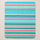 Couverture Sherpa Turquoise et rose (Devant)