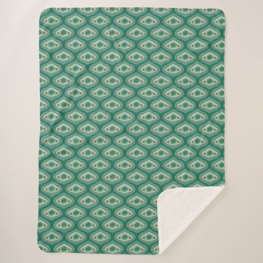 Couverture Sherpa Turquoise Flux et Reflux (Devant)