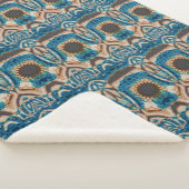 Couverture Sherpa Turquoise Gold Sun Southwestern Art (3/4)