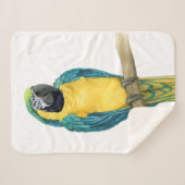 Couverture Sherpa Turquoise Macaw (Devant (Horizontal))