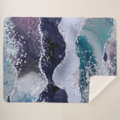 Couverture Sherpa *~* Turquoise Ocean Agate Pearl Holo PARTIES SCINT (Devant (Horizontal))