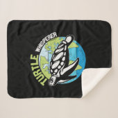 Couverture Sherpa Turtle Lover | Turtle Whisperer (Devant (Horizontal))