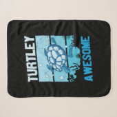 Couverture Sherpa Turtle Lover | Turtley Awesome (Devant (Horizontal))