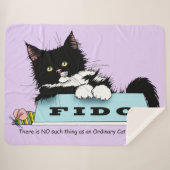 Couverture Sherpa Tuxedo Kitten Chien's Bowl (Devant (Horizontal))