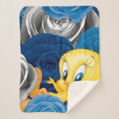 Couverture Sherpa TWEETY™ Avec Roses (Devant)