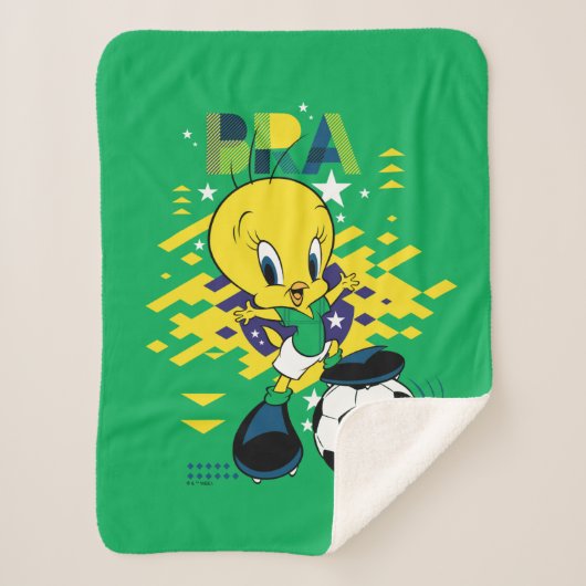Couverture Sherpa TWEETY™ Team Brazil Soccer Graphic (Devant)