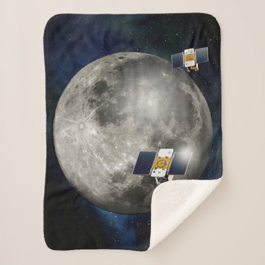 Couverture Sherpa Twin Grail Spacecraft Orbitant La Lune. (Devant)