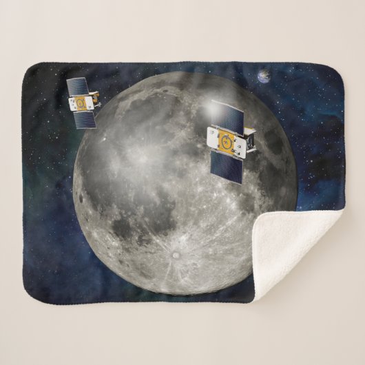 Couverture Sherpa Twin Grail Spacecraft Orbitant La Lune. (Devant (Horizontal))