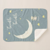 Couverture Sherpa Twinkle Moon et étoiles Sherpa Blanket (Devant (Horizontal))
