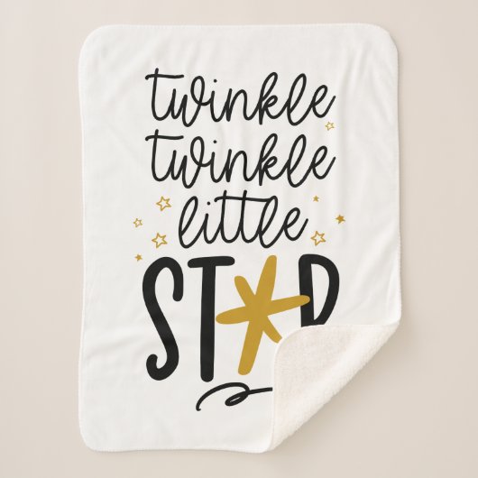 Couverture Sherpa Twinkle Twinkle Little Star Doodle (Devant)