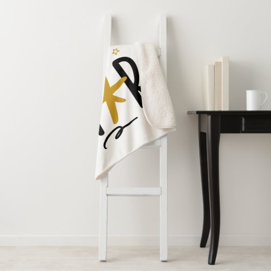 Couverture Sherpa Twinkle Twinkle Little Star Doodle (En situation)