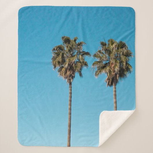 Couverture Sherpa Two green coconut trees (Devant)