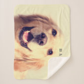 Couverture Sherpa Typographie du nom de l'animal domestique personna (Devant)