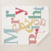 Couverture Sherpa Typographie moderne Joyeux et lumineux (Devant (Horizontal))