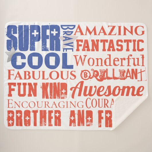 Couverture Sherpa Typographie personnalisée Métro Art USA Drapeau (Devant (Horizontal))