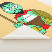 Couverture Sherpa Tyrannosaurus Rex Habillé Comme Leonidas. (3/4)