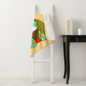 Couverture Sherpa Tyrannosaurus Rex Habillé Comme Leonidas. (En situation)